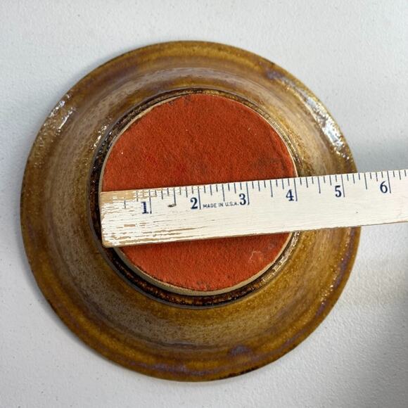 Studio Art Bowl 9" Stoneware Multicolor Dipped Bowl With Felt Bottom - Picture 9 of 12